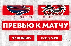 Превью к матчу с ХК "Сокол" (17 ноября в 15:00 мск)